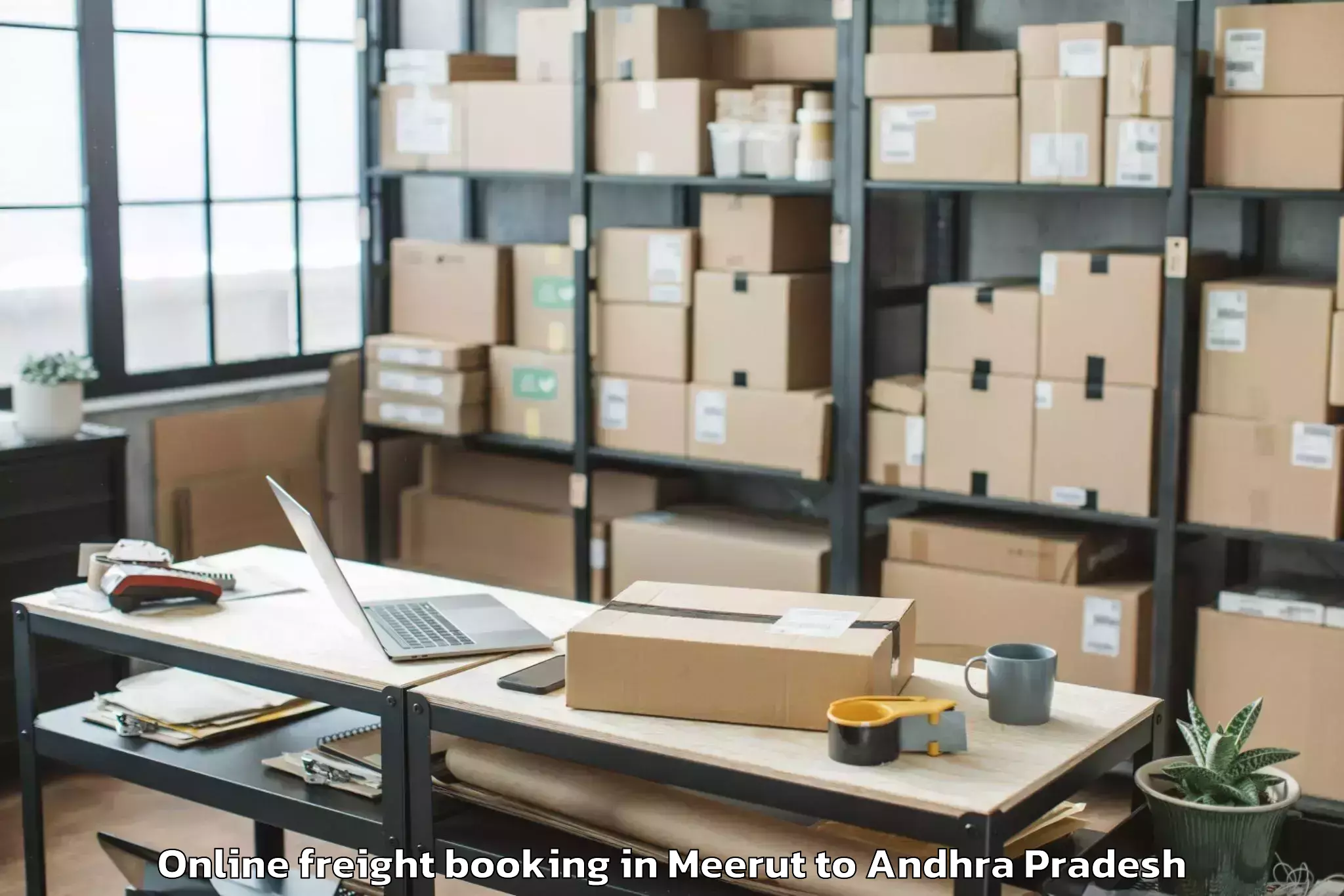 Professional Meerut to Akasahebpeta Online Freight Booking